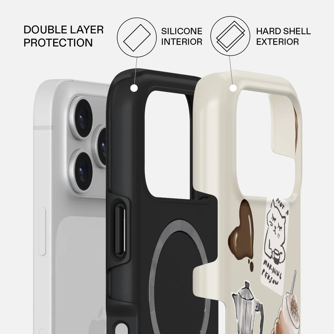 BURGA TOUGH | OAT MILK PLEASE - כיסוי אופנתי לאייפון 17 פרו