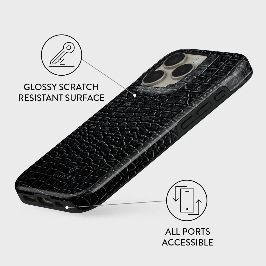 BURGA TOUGH | Reaper's Touch - כיסוי אופנתי לאייפון 16 פרו