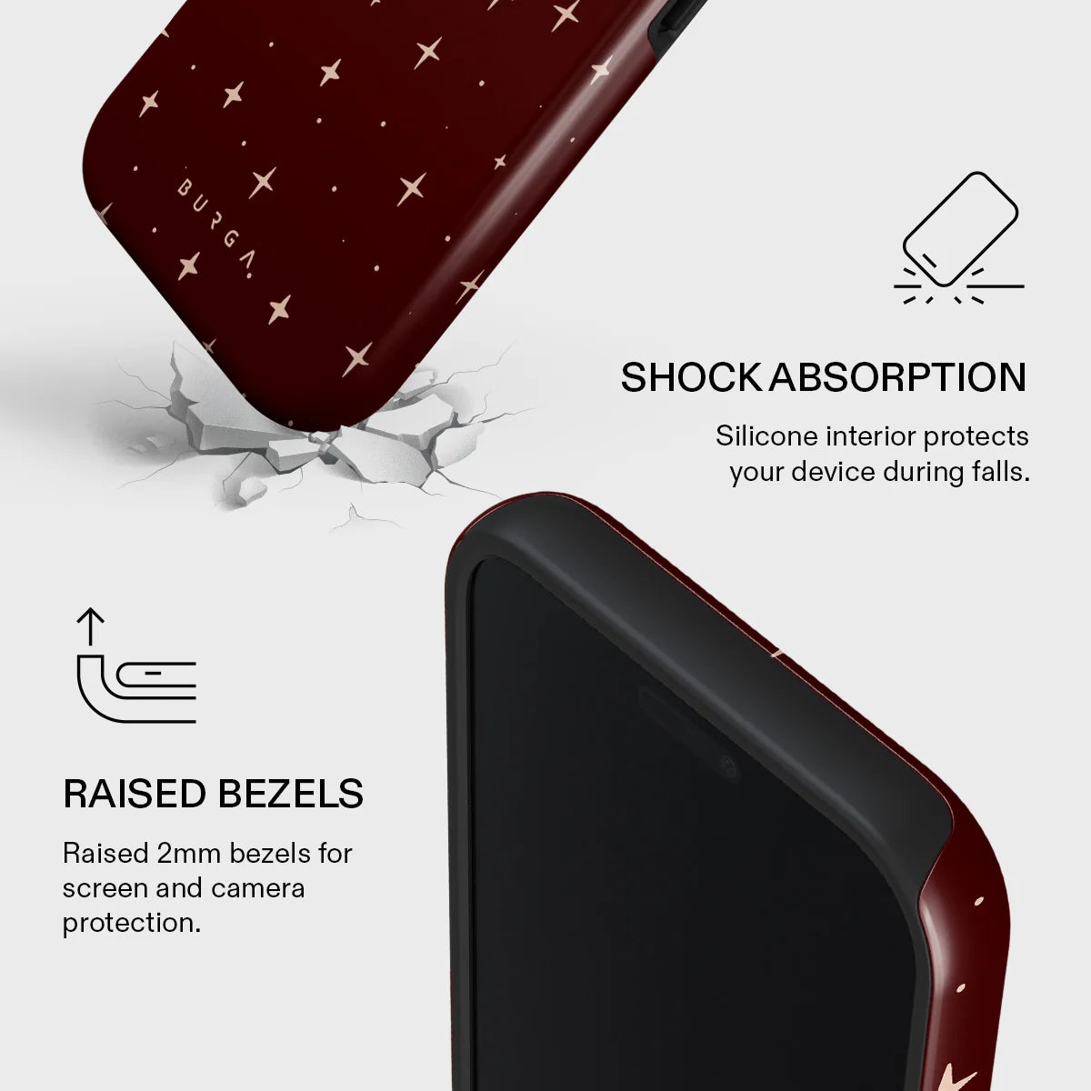 BURGA TOUGH | VERY MERRY - כיסוי אופנתי לאייפון 17 פרו מקס