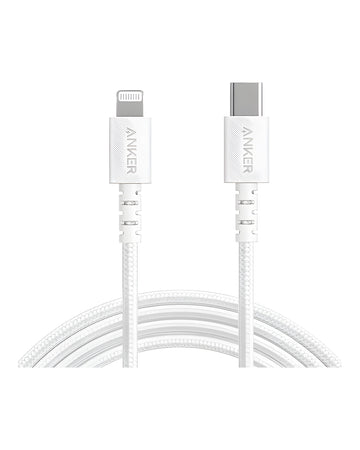 כבל נתונים USB-C ל-Lightning באורך 1.8 מטר Anker A8618 לבן | יבואן רשמי