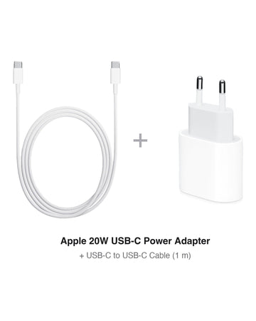 סט מטען Apple 20W + כבל USB-C ל-USB-C באורך 1 מטר | מקורי