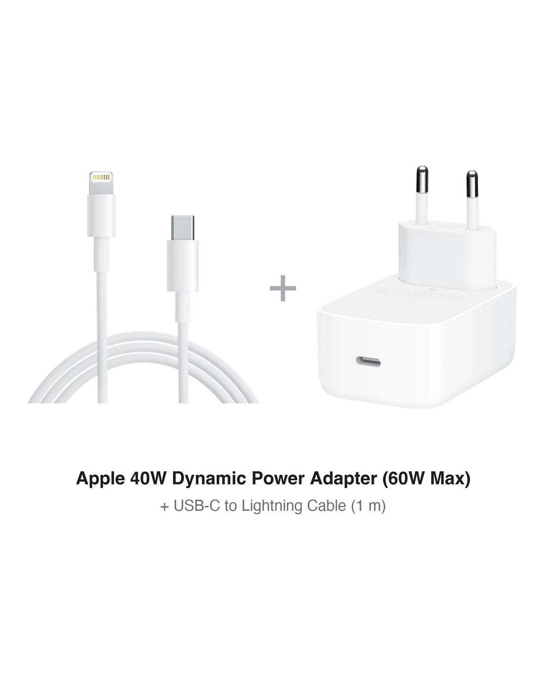 סט מטען Apple 40W + כבל USB-C ל-Lightning באורך 1 מטר | מקורי