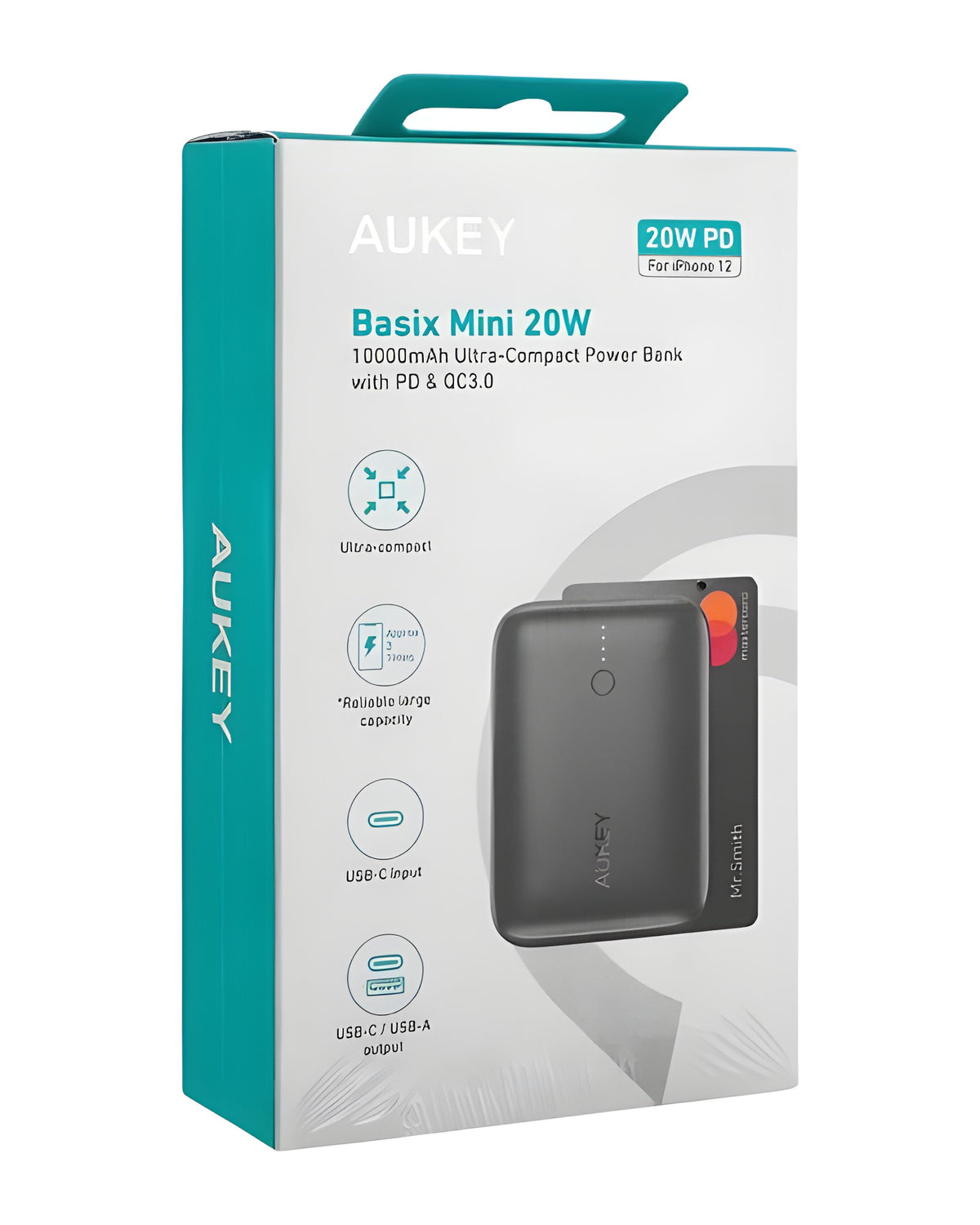 סוללת גיבוי ניידת Aukey PB-N83S Basix Mini 10000mAh 20W