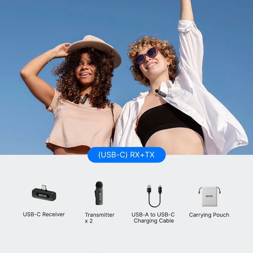 BOYA BY-V3 Combo | USB-C + Lightning | 2 משדרים