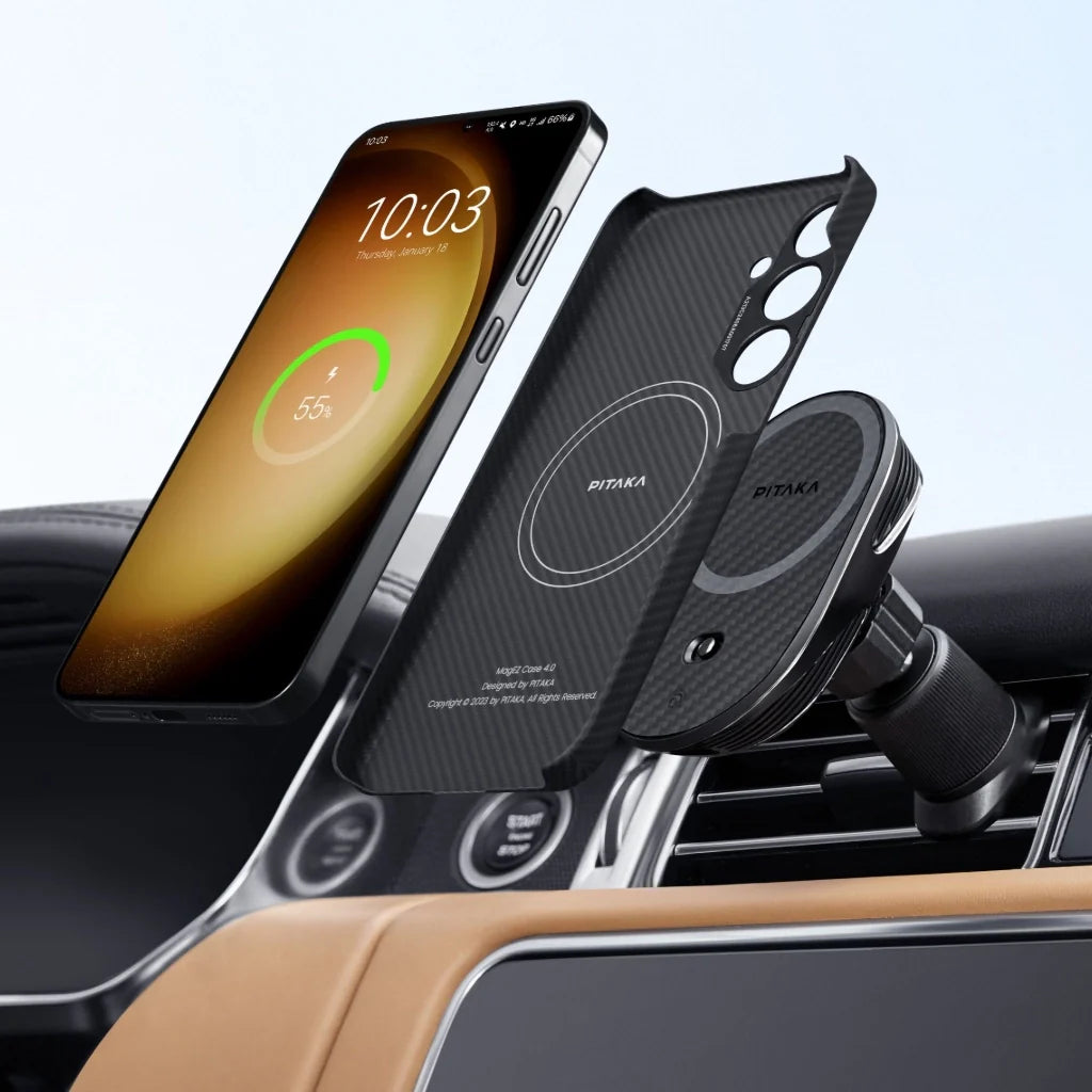 Samsung Z Flip 6 - Classic | מגן הקרבון הדק והקל בעולם | PITAKA - פיטאקה