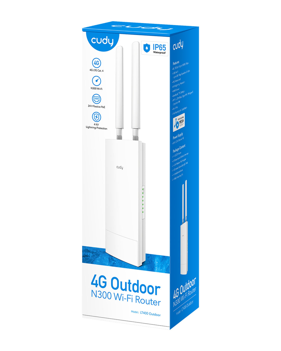ראוטר סלולרי חיצוני Cudy LT400 Outdoor 4G | עמיד למים | יבואן רשמי