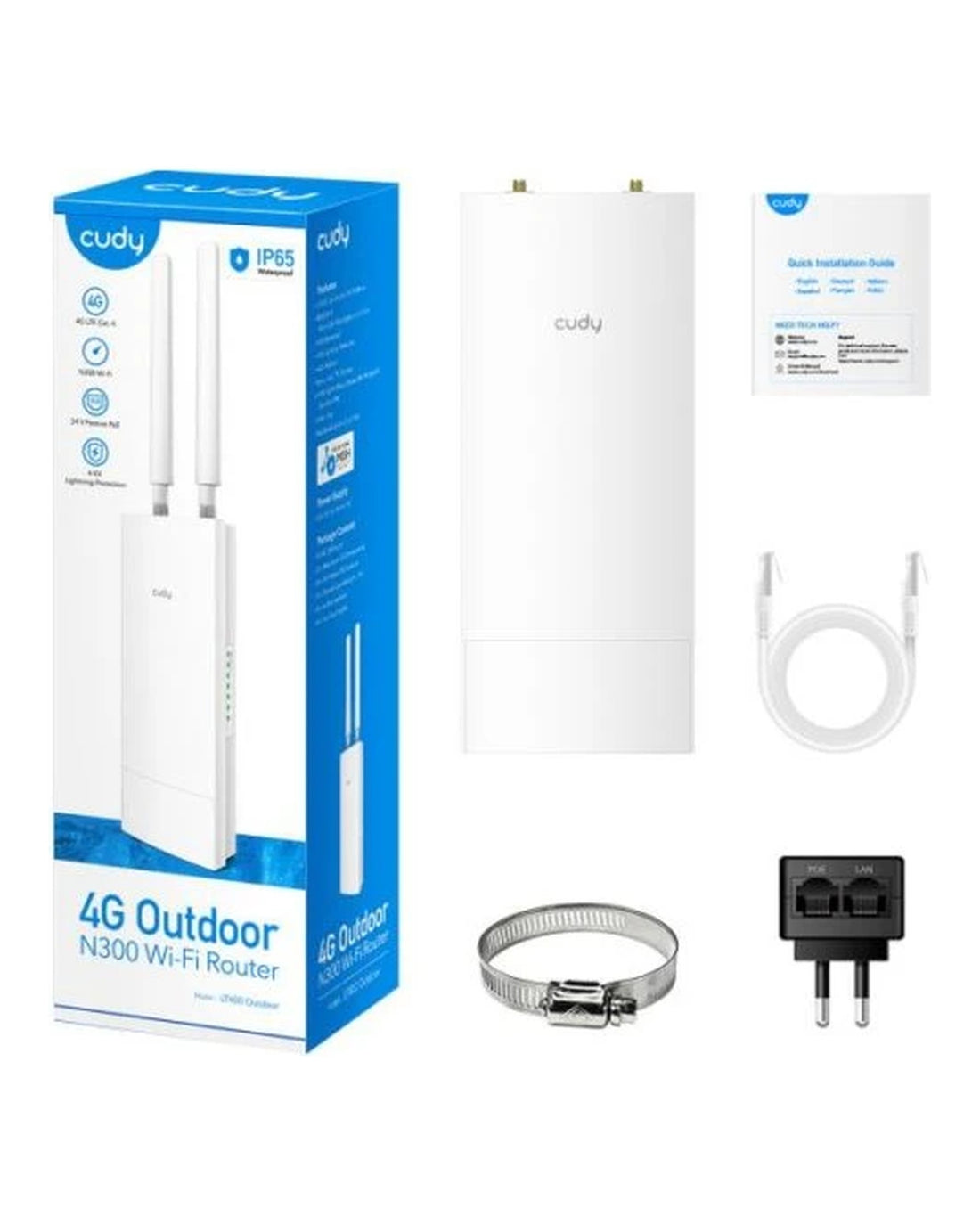 ראוטר סלולרי חיצוני Cudy LT400 Outdoor 4G | עמיד למים | יבואן רשמי
