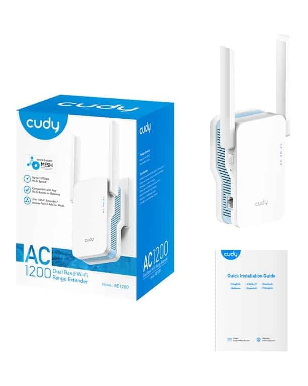 מגדיל טווח Cudy RE1200 AC1200 Dual Band | יבואן רשמי