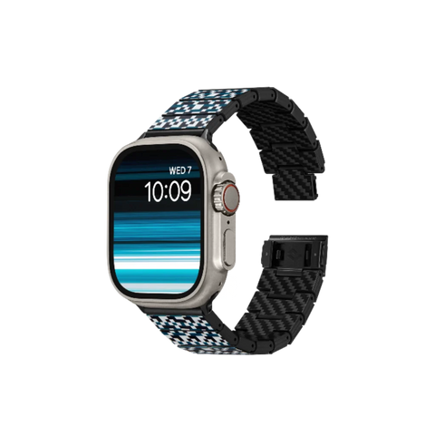 Pitaka Apple Watch BAND - Dreamland ChromaCarbon Mosaic | רצועת שעון קרבון פיטאקה