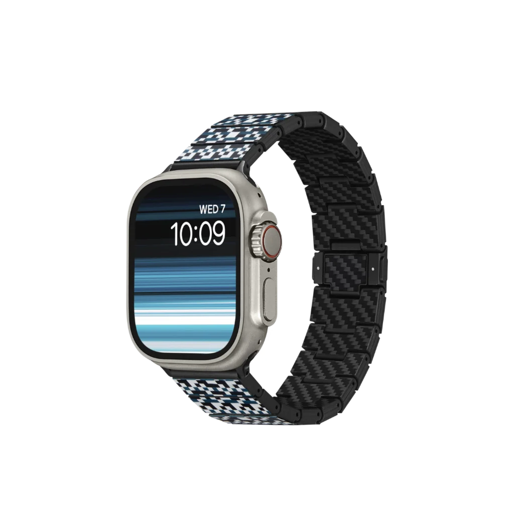 Pitaka Apple Watch BAND - Dreamland ChromaCarbon Mosaic | רצועת שעון קרבון פיטאקה