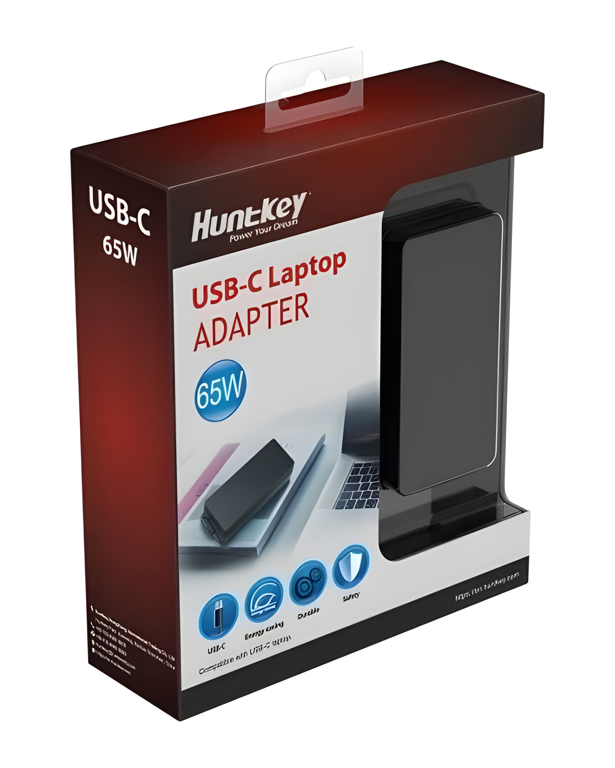 מטען אוניברסלי USB-C 65W למחשב נייד Huntkey