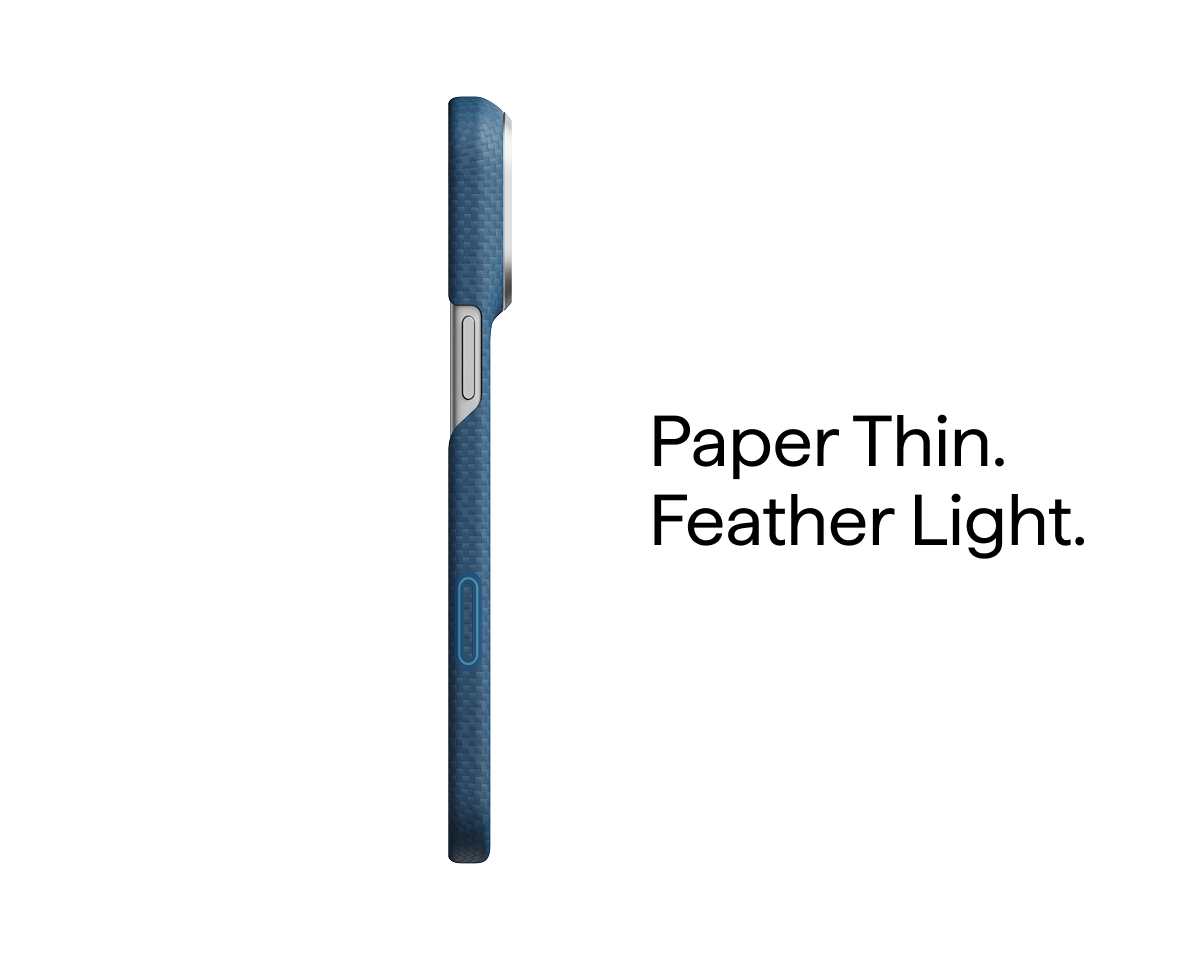 iPhone 18 Pro | Abyss Blue מגן הקרבון הדק והקל בעולם | PITAKA - פיטאקה