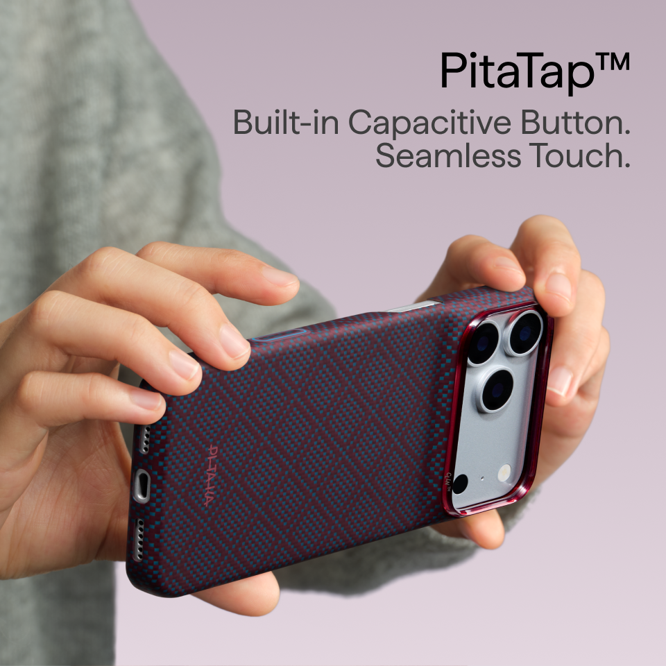 iPhone 18 Pro | Blue's Red מגן הקרבון הדק והקל בעולם | PITAKA - פיטאקה