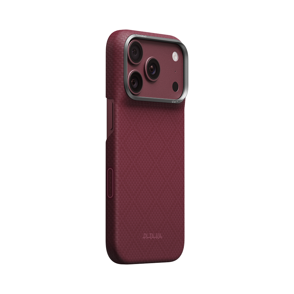 iPhone 18 Pro | Burgundy מגן הקרבון הדק והקל בעולם | PITAKA - פיטאקה
