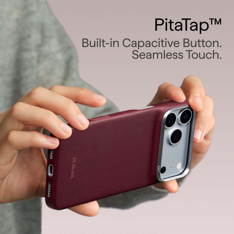 iPhone 18 Pro | Burgundy מגן הקרבון הדק והקל בעולם | PITAKA - פיטאקה