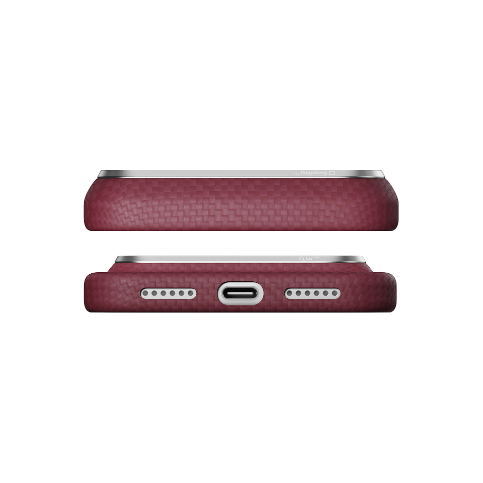 iPhone 18 Pro | Burgundy מגן הקרבון הדק והקל בעולם | PITAKA - פיטאקה
