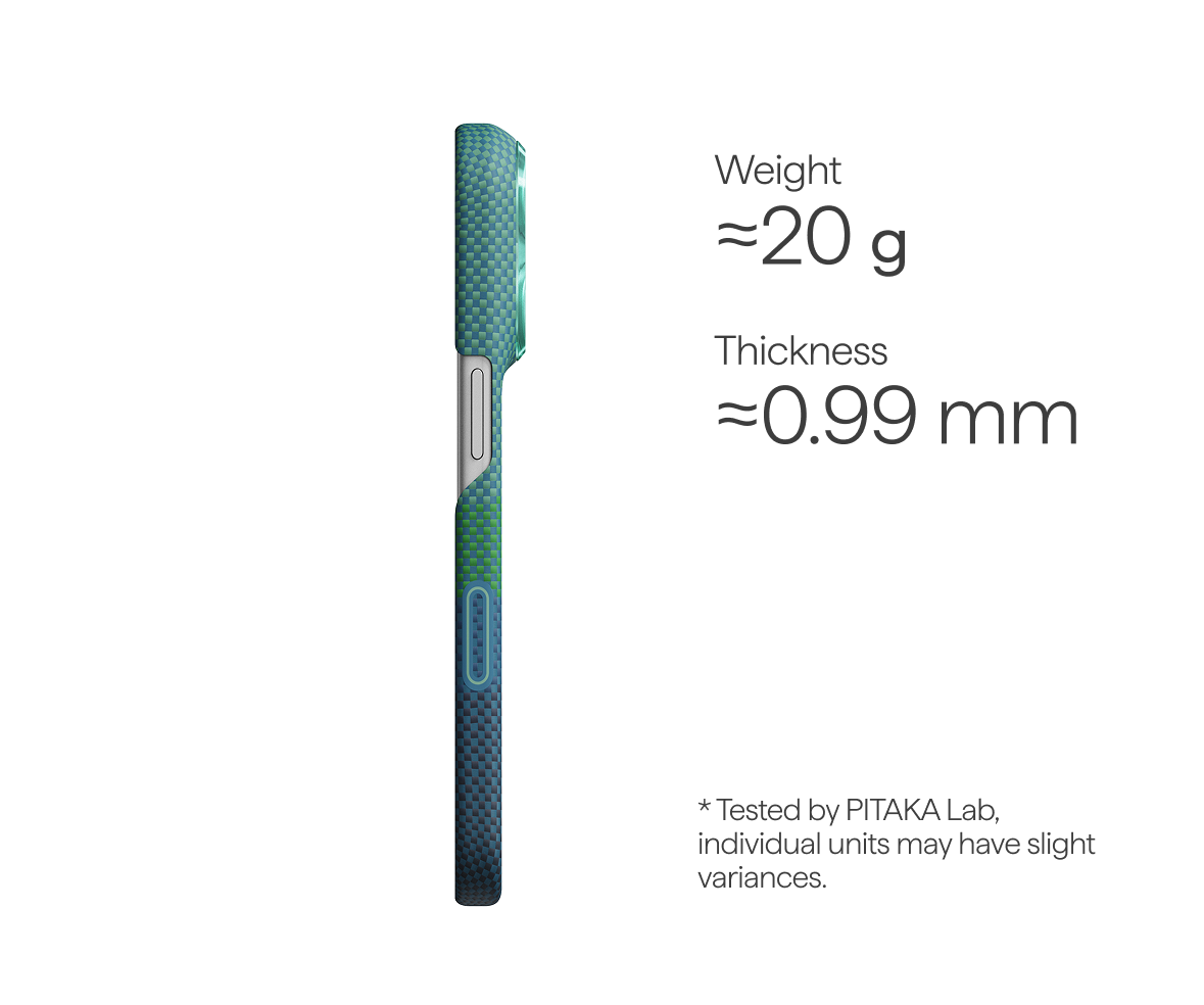 iPhone 18 Pro | Summer Noon מגן הקרבון הדק והקל בעולם | PITAKA - פיטאקה