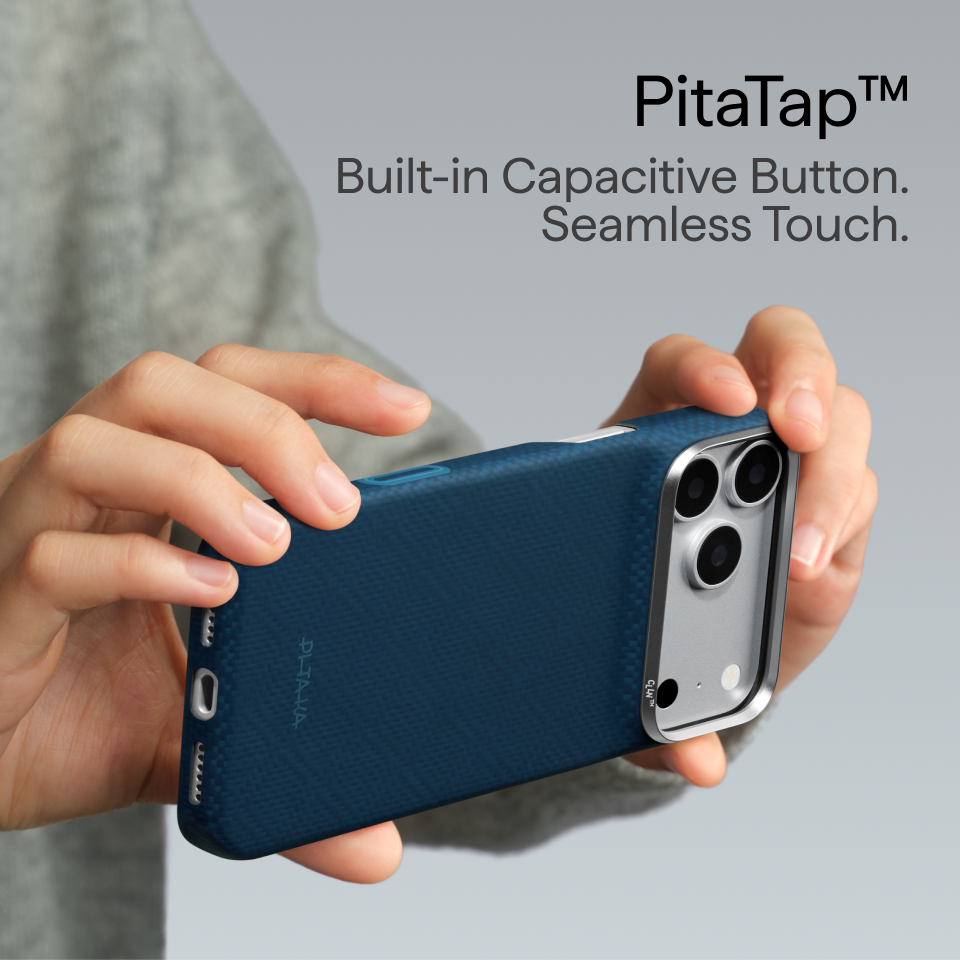iPhone 18 Pro Max | Abyss Blue מגן הקרבון הדק והקל בעולם | PITAKA - פיטאקה