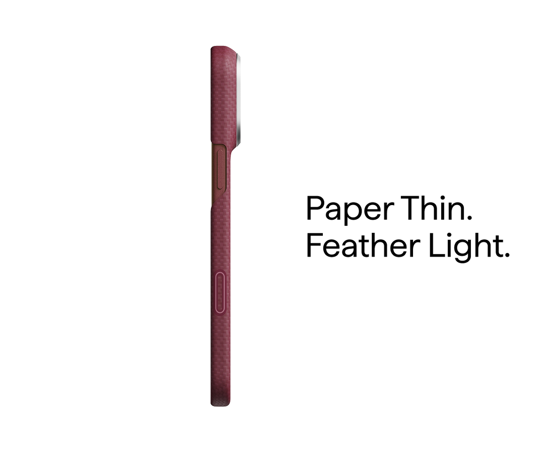 iPhone 18 Pro Max | Burgundy מגן הקרבון הדק והקל בעולם | PITAKA - פיטאקה
