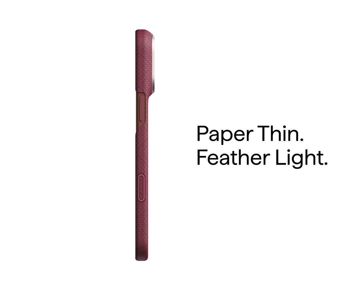 iPhone 18 Pro Max | Burgundy מגן הקרבון הדק והקל בעולם | PITAKA - פיטאקה