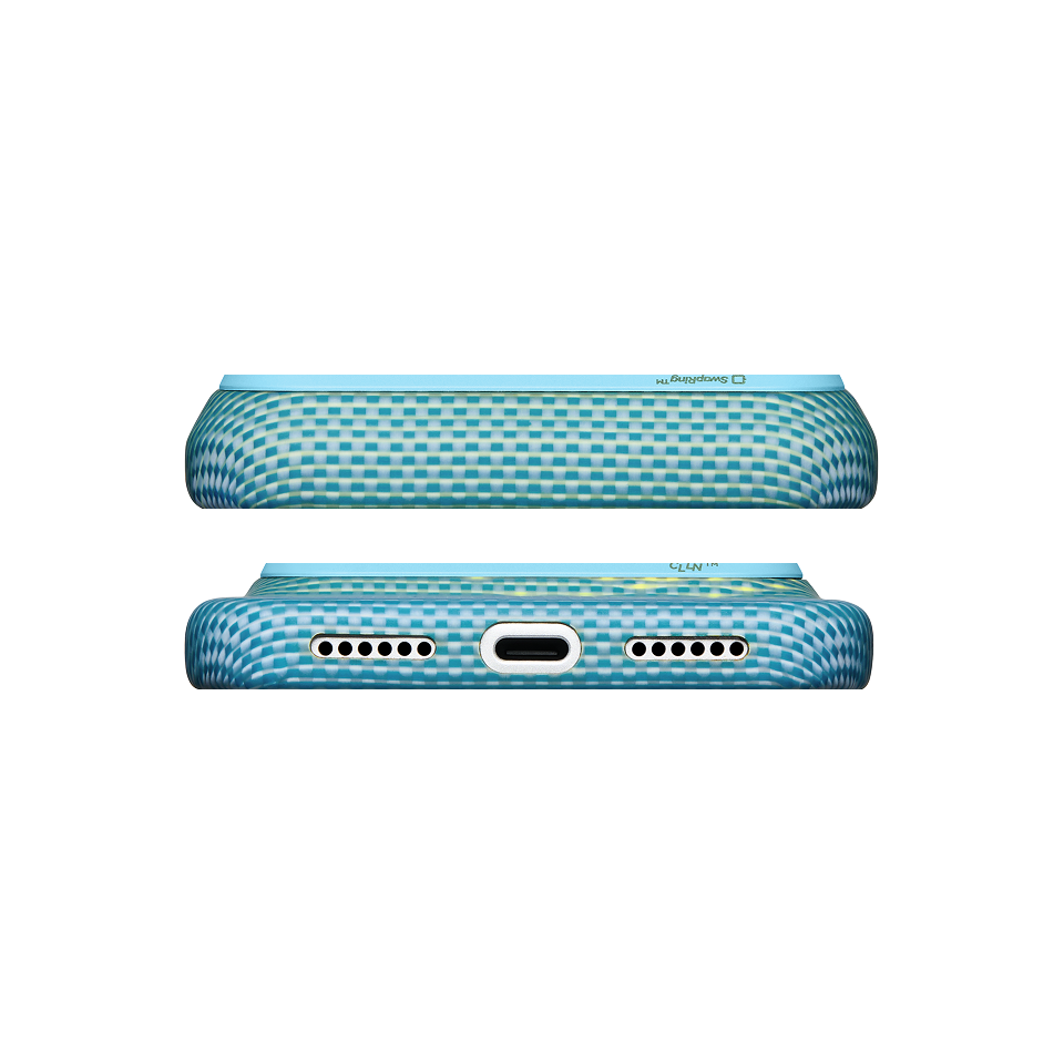 iPhone 18 Pro Max | Lucid Blue מגן הקרבון הדק והקל בעולם | PITAKA - פיטאקה