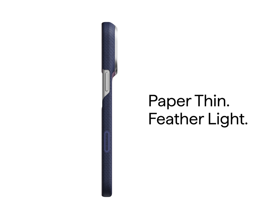 iPhone 18 Pro Max | Sapphire Blue מגן הקרבון הדק והקל בעולם | PITAKA - פיטאקה