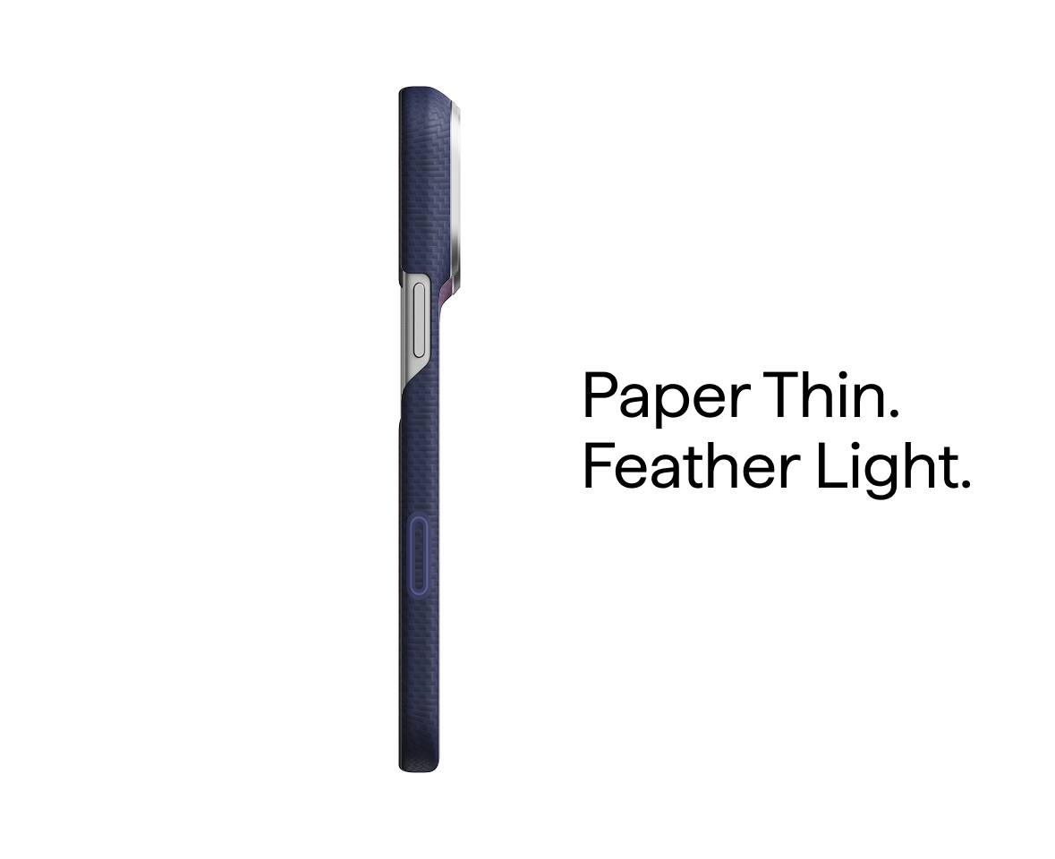 iPhone 18 Pro Max | Sapphire Blue מגן הקרבון הדק והקל בעולם | PITAKA - פיטאקה