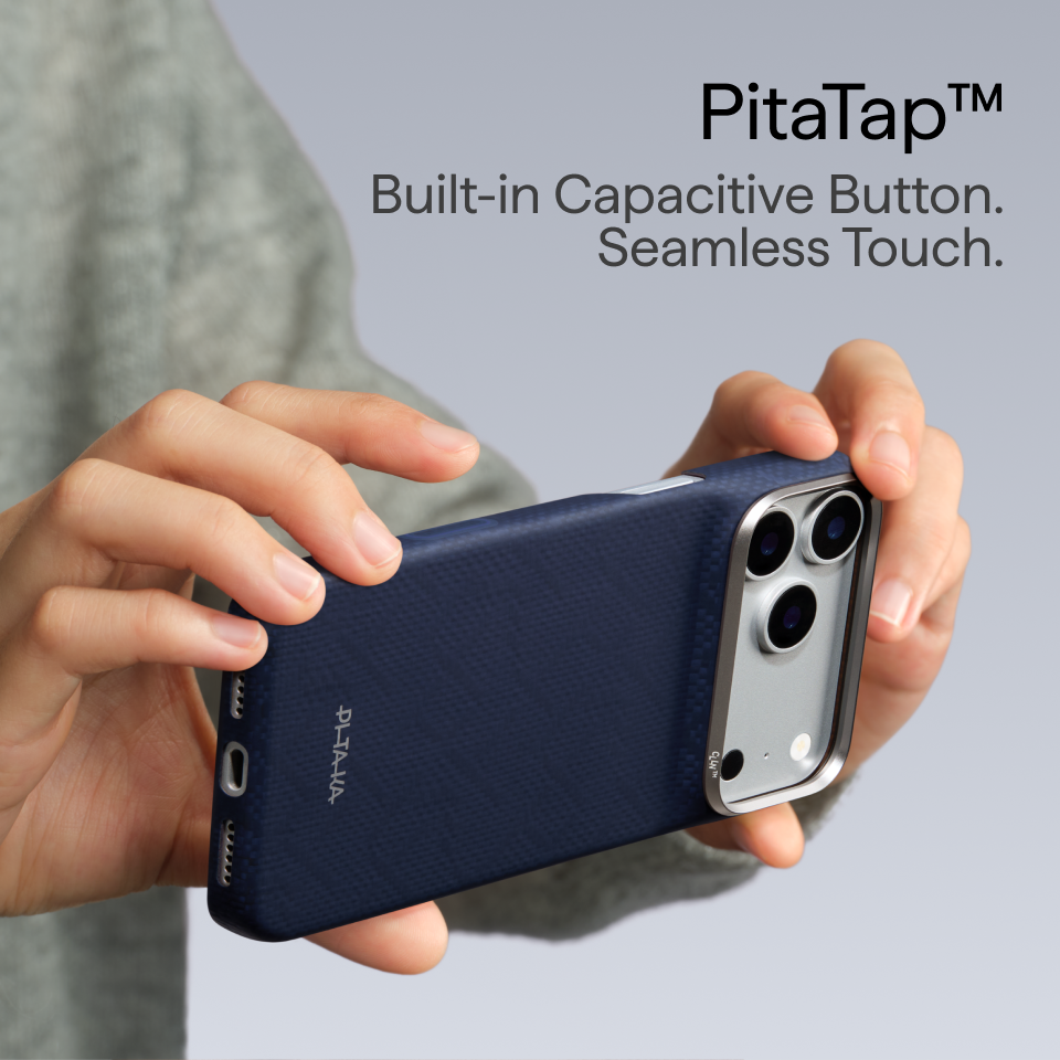 iPhone 18 Pro Max | Sapphire Blue מגן הקרבון הדק והקל בעולם | PITAKA - פיטאקה