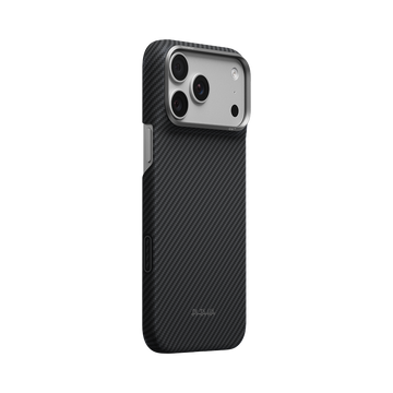 iPhone 18 Pro Max | Black / Grey (Twill) מגן הקרבון הדק והקל בעולם | PITAKA - פיטאקה