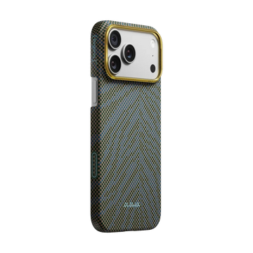 PITAKA Breath of Veins Edge Case iPhone 17 Pro Max Dive Green - מגן סיב ארמיד פרימיום לאייפון 17 פרו מקס