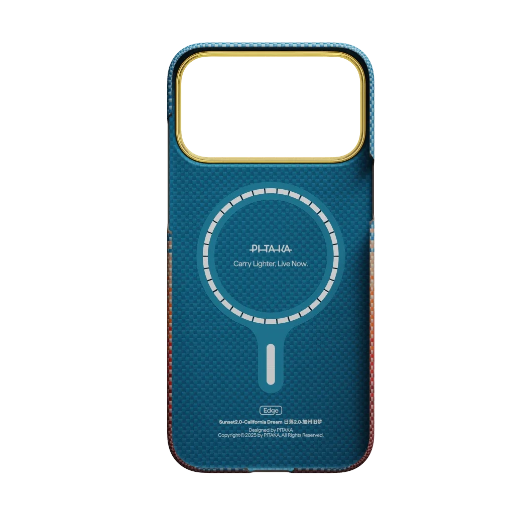 PITAKA California Dream 03 Edge Case for iPhone 17 Pro Max - מגן סיב ארמיד פרימיום לאייפון 17 פרו מקס