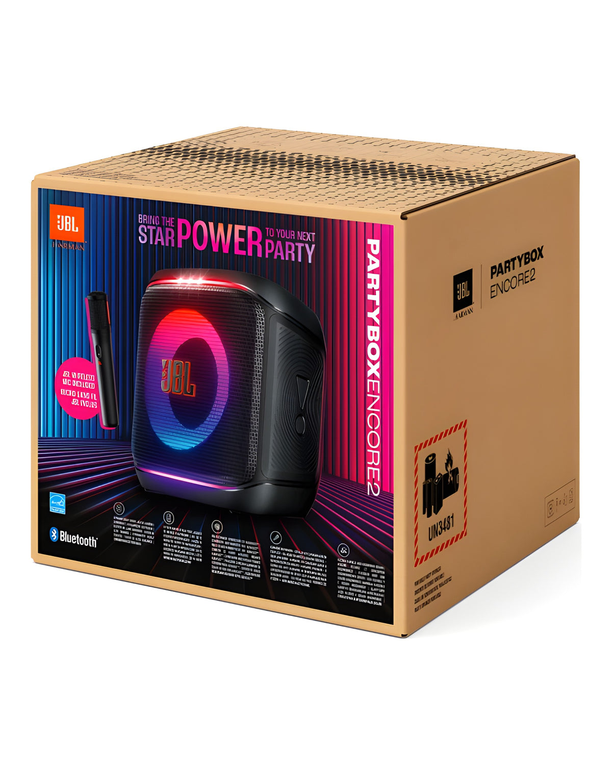 רמקול נייד עם מיקרופון אלחוטי JBL PartyBox Encore 2 | יבואן רשמי