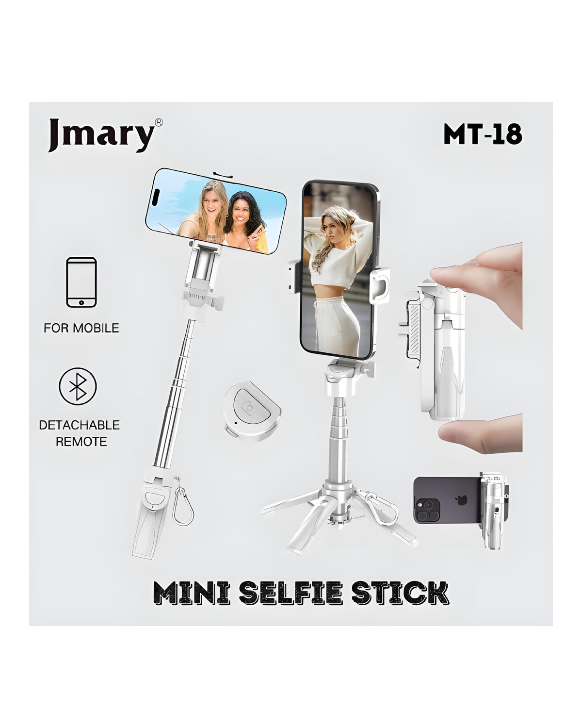 חצובה תלת רגלית Jmary MT-18 גובה 41 ס"מ