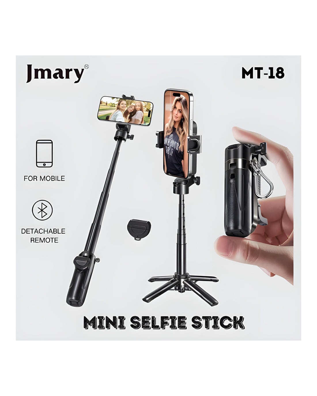 חצובה תלת רגלית Jmary MT-18 גובה 41 ס"מ