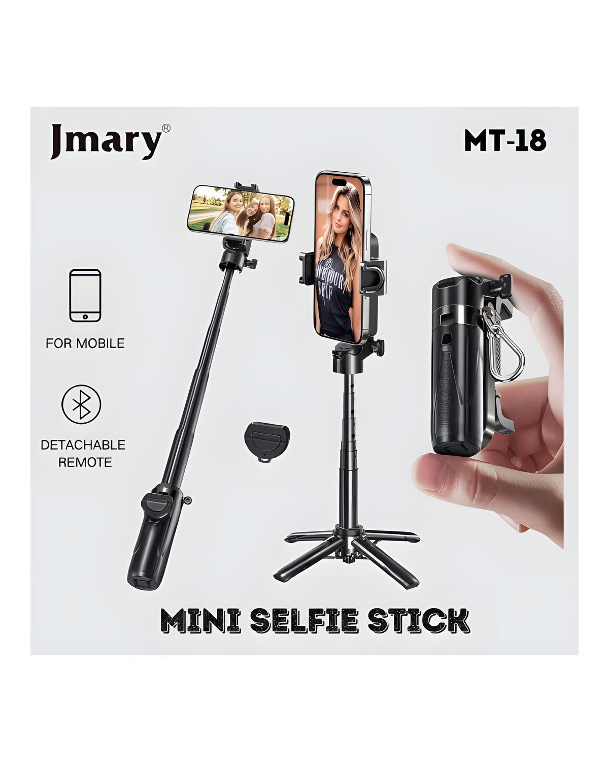 חצובה תלת רגלית Jmary MT-18 גובה 41 ס"מ