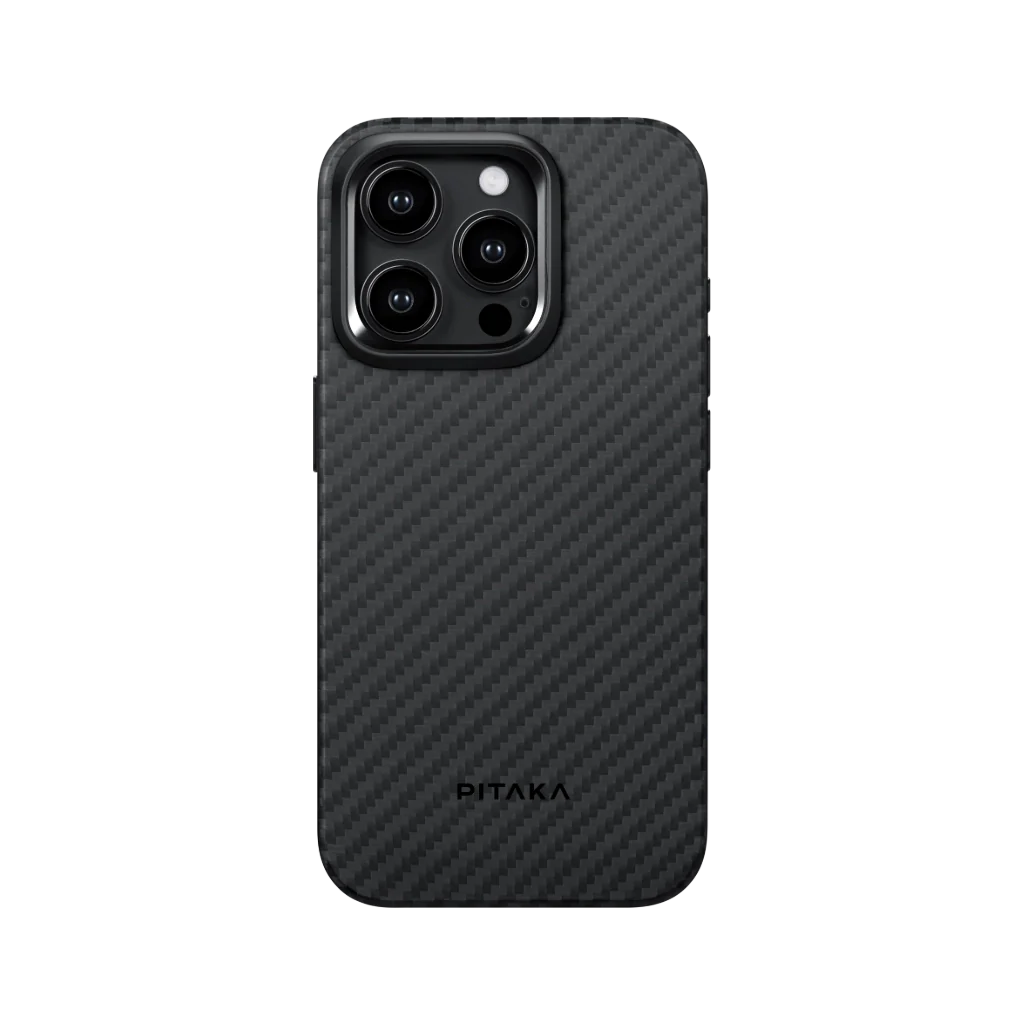 מגן הקרבון הדק והקל בעולם | PITAKA Protective - פיטאקה - Iphone 15 pro  - black