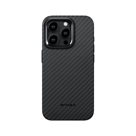 מגן הקרבון הדק והקל בעולם | PITAKA Protective - פיטאקה - Iphone 15 pro  - black