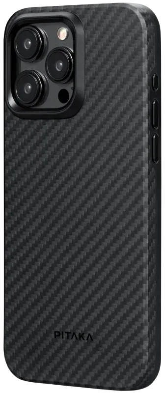 מגן הקרבון הדק והקל בעולם | PITAKA Protective - פיטאקה - Iphone 15 pro max  - black