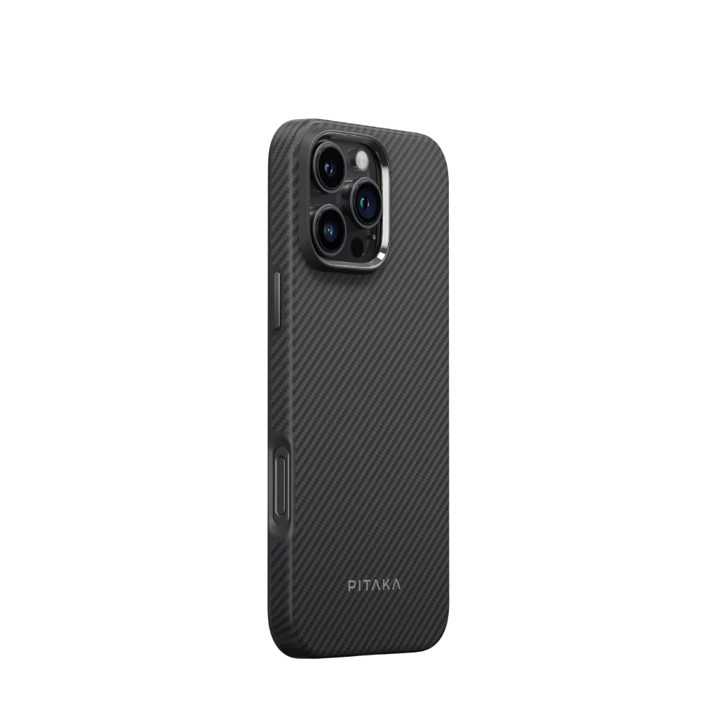 Iphone 16 Pro - Black/Grey Protective | מגן קרבון יוקרתי וחזק במיוחד | PITAKA - פיטאקה