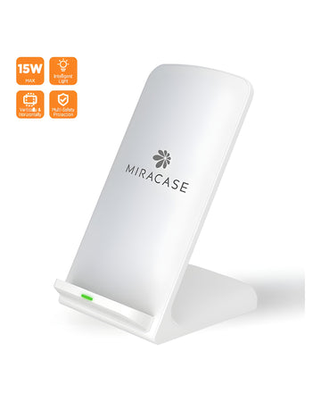 סטנד שולחני לטעינה אלחוטית MiraCase MQIW530 לבן