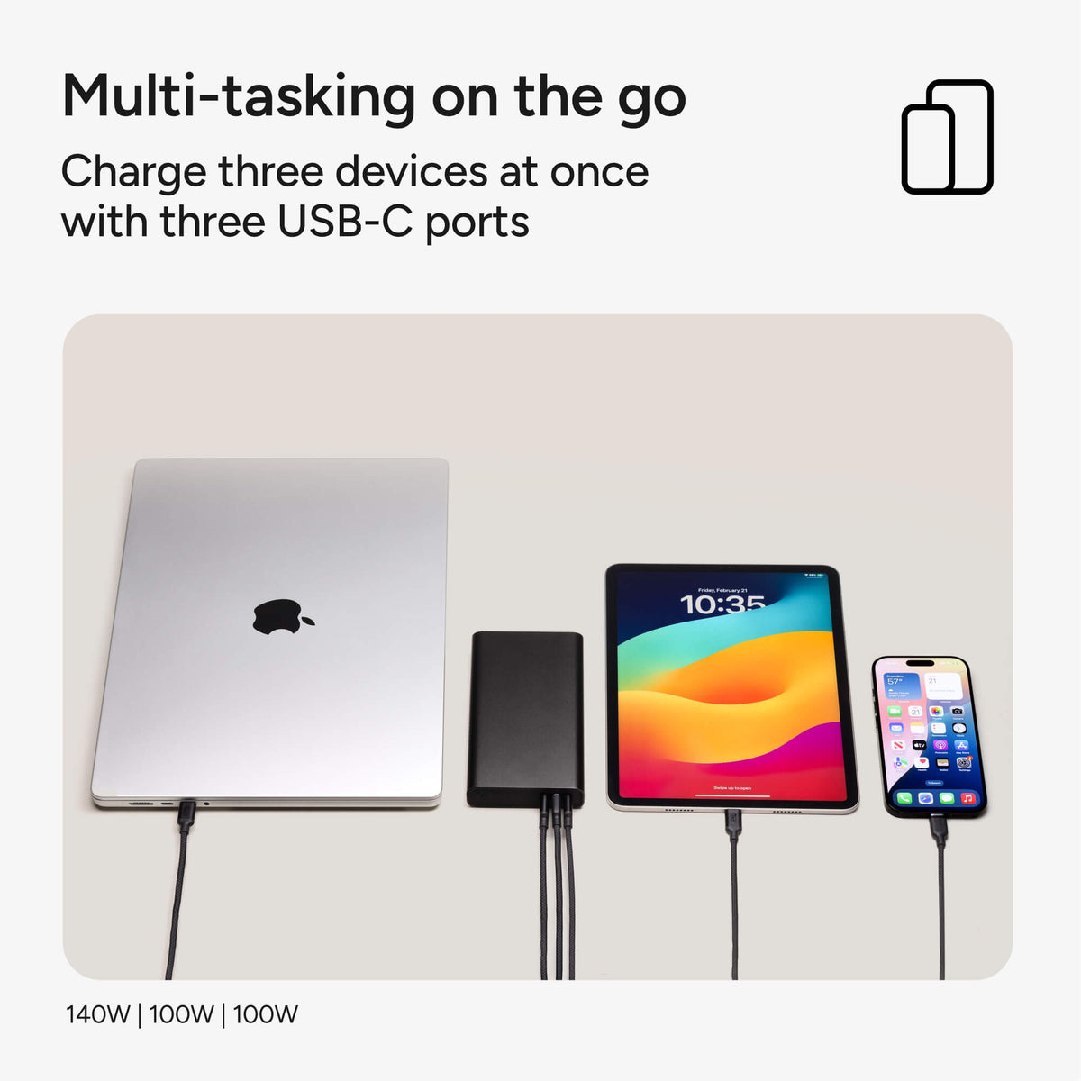 mophie Powerstation Ultra 25K | 140W | סוללת גיבוי