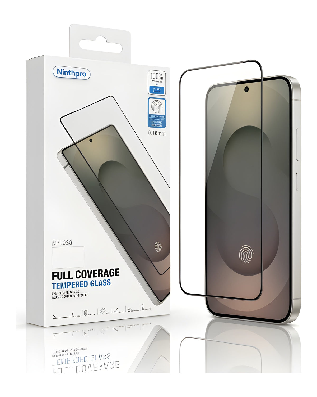 מגן מסך זכוכית מלאה עם טביעת אצבע Ninthpro Galaxy S23 Plus