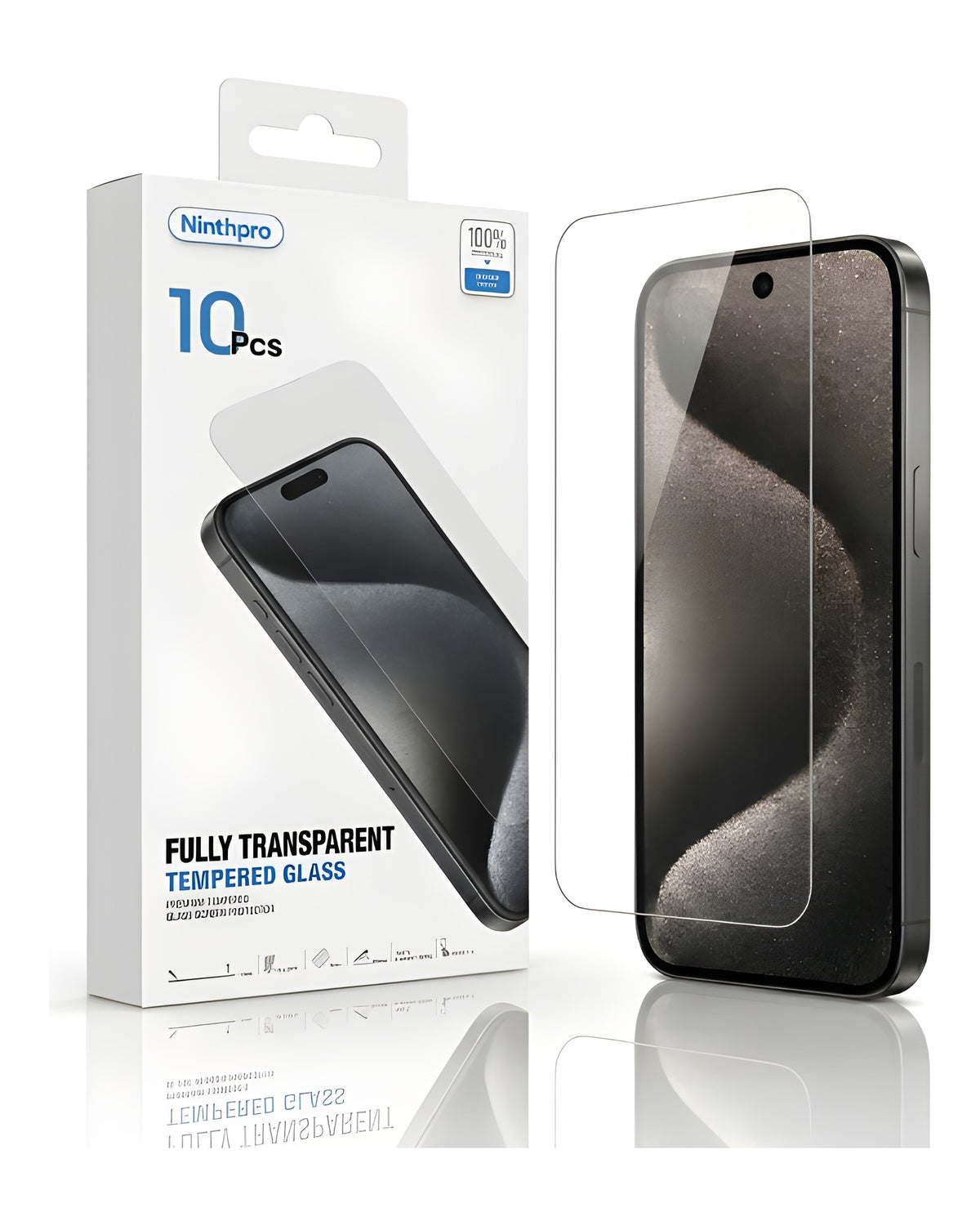 מגן מסך זכוכית 0.3 ממ Ninthpro למסך חיצוני iPhone Duo