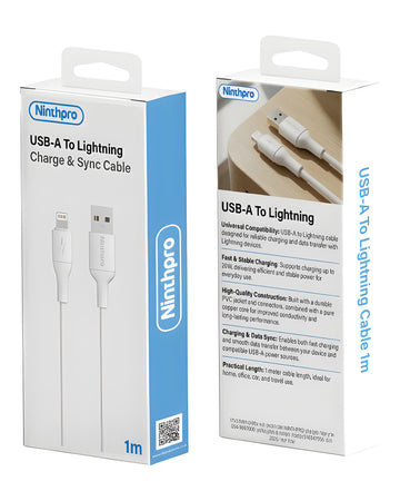 כבל טעינה ונתונים Ninthpro USB to Lightning 1 מטר