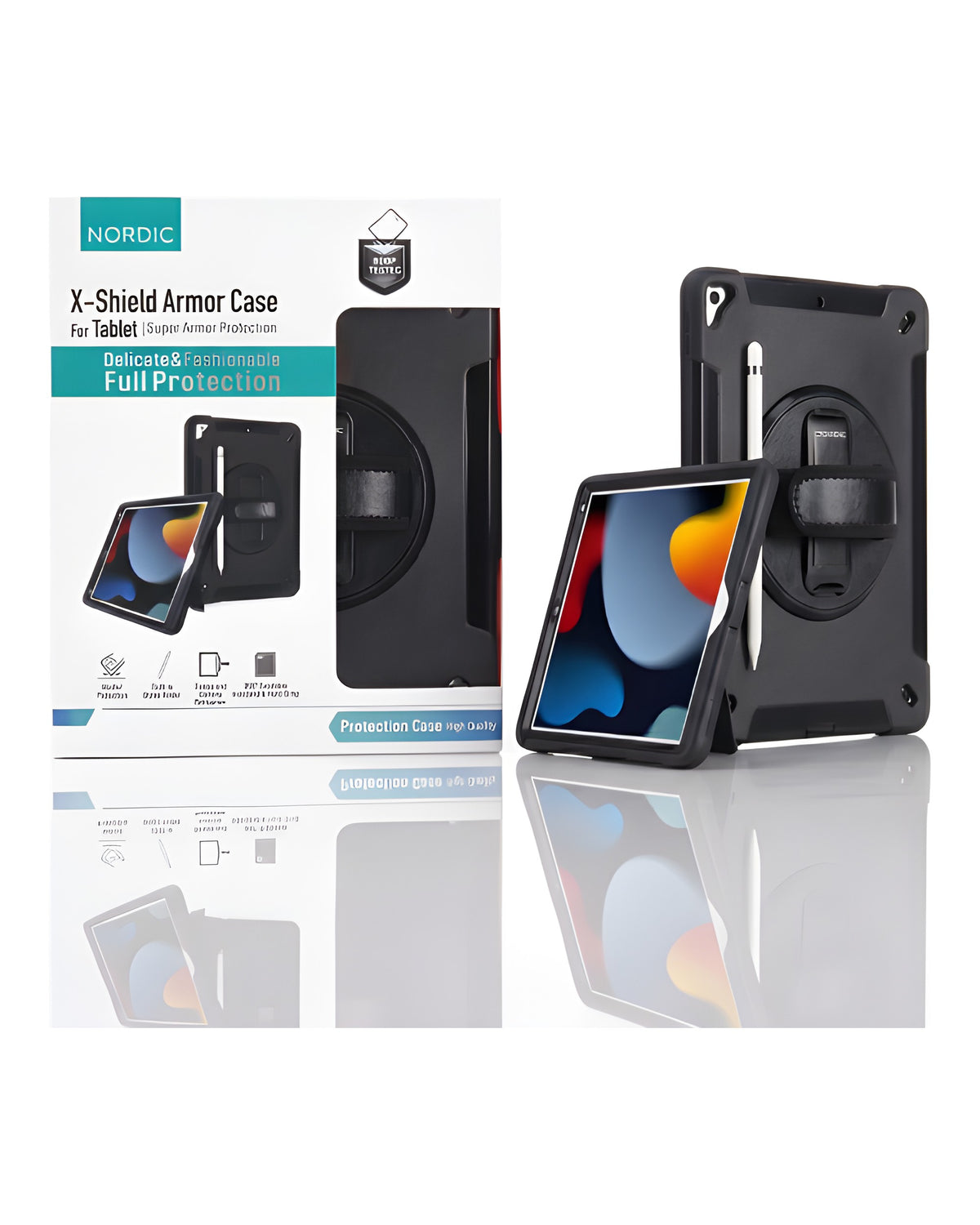 כיסוי קומבו Nordic X-Shield ל-Samsung Galaxy Tab A8 שחור