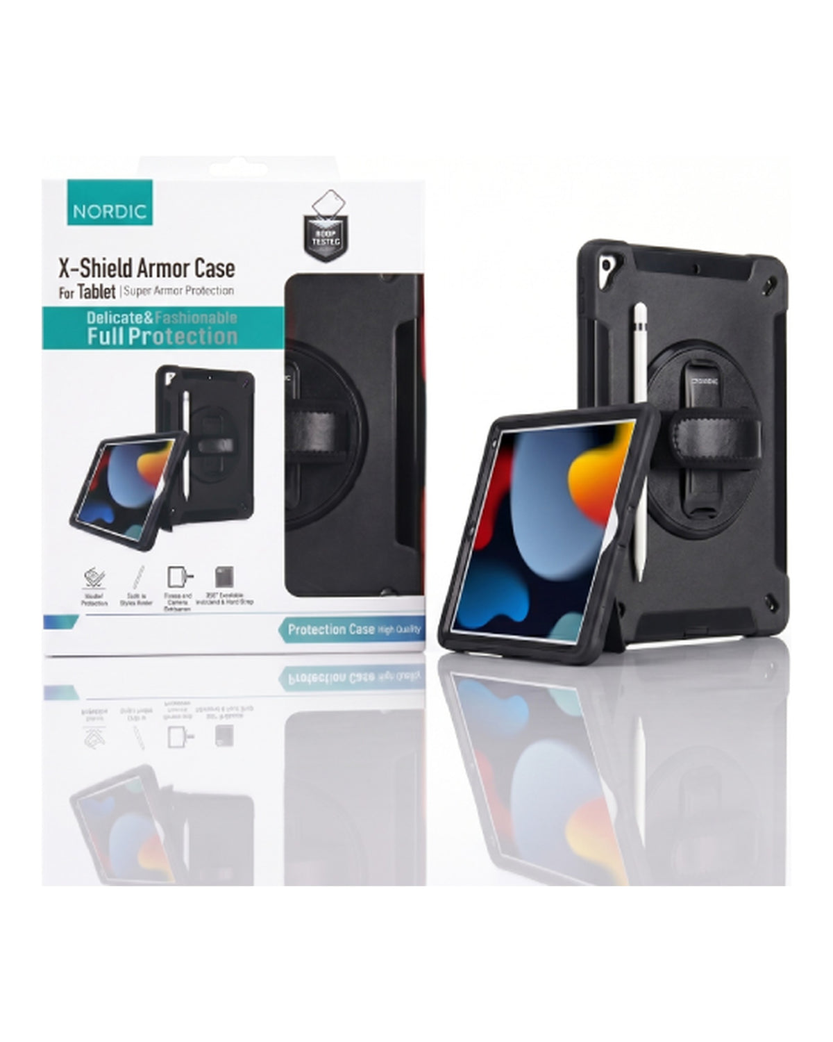 כיסוי קומבו Nordic X-Shield ל-Samsung Galaxy Tab A9 Plus | שחור