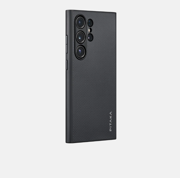 Samsung S24 Ultra - Classic Black PINBUTTON | מגן הקרבון הדק והקל בעולם | PITAKA - פיטאקה