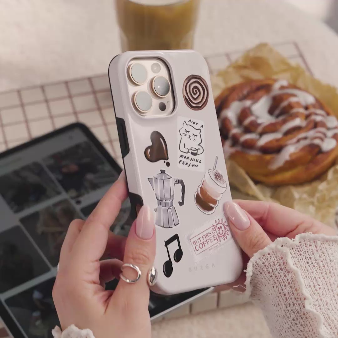 BURGA TOUGH | OAT MILK PLEASE - כיסוי אופנתי לאייפון 17 פרו מקס