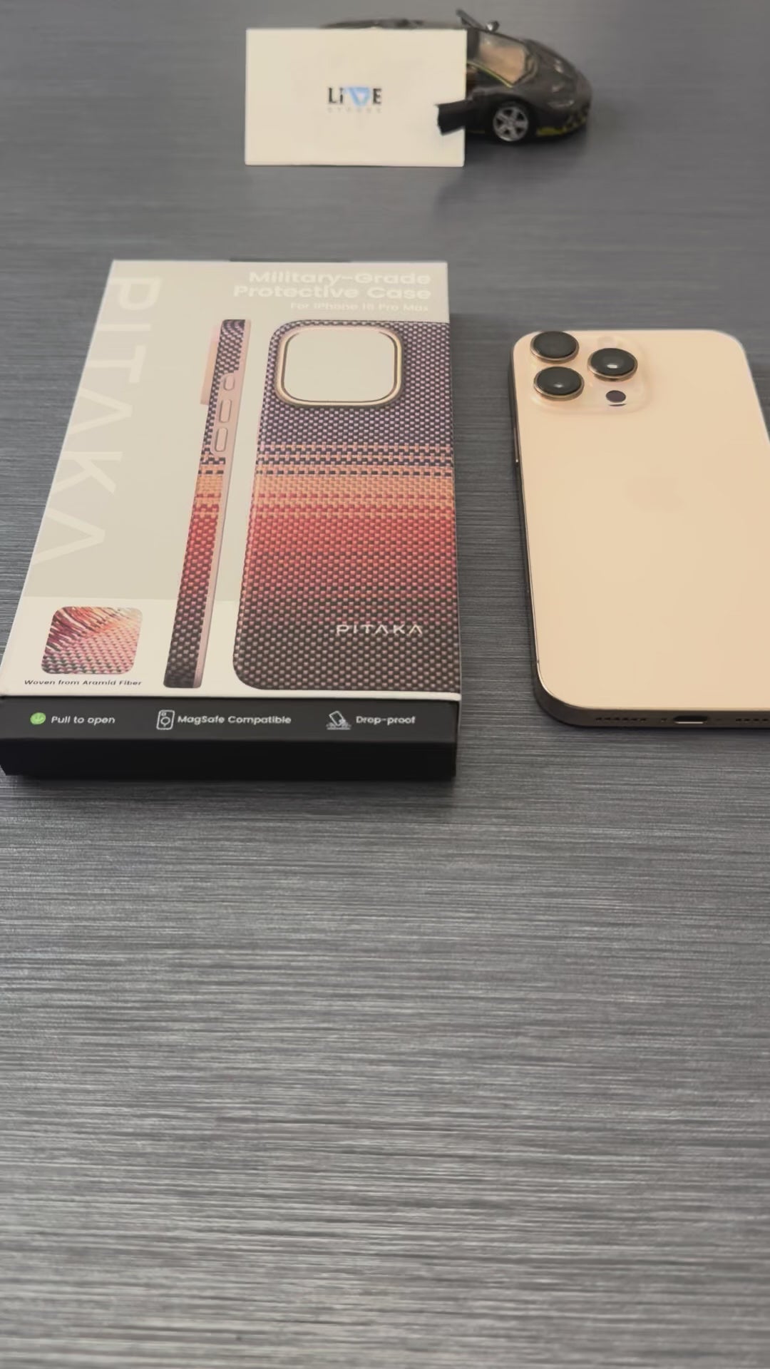 Iphone 16 Pro Max - Sunset Protective | מגן קרבון יוקרתי וחזק במיוחד | PITAKA - פיטאקה