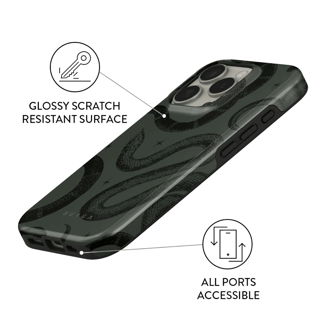 BURGA TOUGH | Poison - כיסוי אופנתי לאייפון 16 פרו